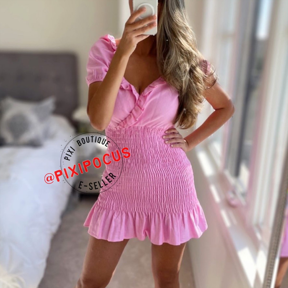 ワンピース NOT YOUR ROSE Ruffle Mini Dress Pink MUSINSA | NOT YOUR ROSE Ruffle Mini Dress (Pink)
