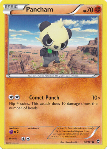 Pokemon - Pancham - 60/111 - Common - XY - Furious Fists - NM