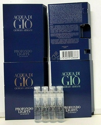 4 Sample Vials ACQUA DI GIO PROFONDO LIGHTS EDP 0.04 oz SPRAY by Giorgio  Armani 3614273428668 | eBay