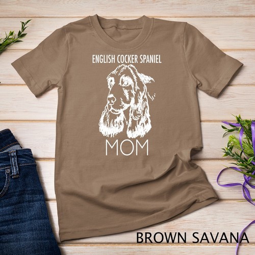 English Cocker Spaniel Mom Dog Unisex T-shirt - Picture 2 of 15