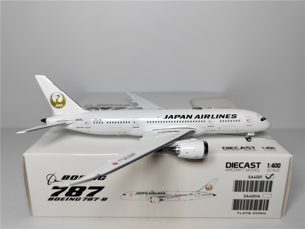 1:400 JC Wings JAL B787-8 Passenger Airplane Diecast Aircraft