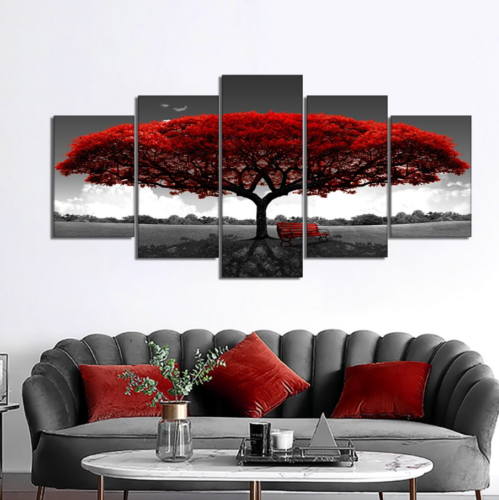 5Pcs Canvas Print Paintings Landscape Pictures Wall Art Modern Living Room Decor - Picture 14 of 17