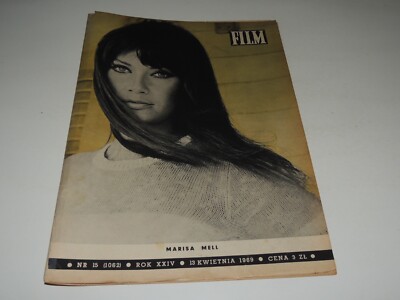 Film 15/1969 Polish magazine Marisa Mell, Charlie Chaplin, Elsa Martinelli