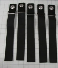 5pk 1.5" x 12.5" Hook & Loop Cinch Strap w/ Metal Buckle & Eyelet NEW