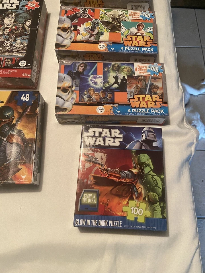 STAR WARS Jigsaw Puzzle Pack Lot of 7 Disney Cardinal Vintage & Contemporary - Image 3 of 4