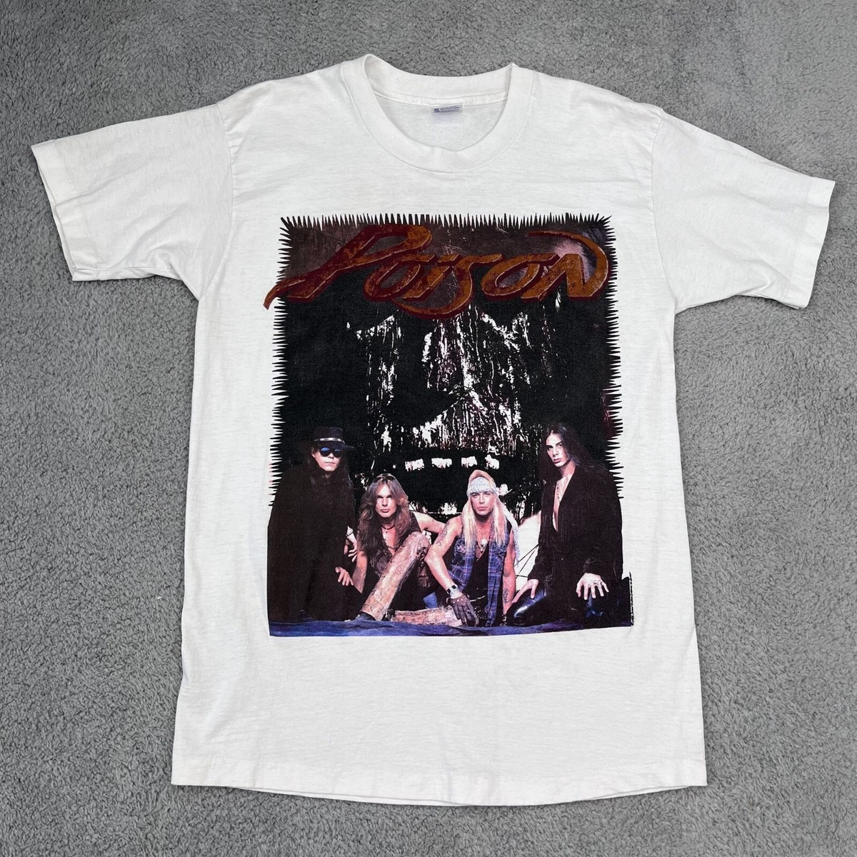 VTG Poison Native Tongue 1993 White Tour T-Shirt Size Large | eBay