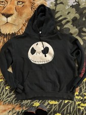 Vtg Nightmare Before Christmas Hoodie Sz L Distressed Disney Resort Jack
