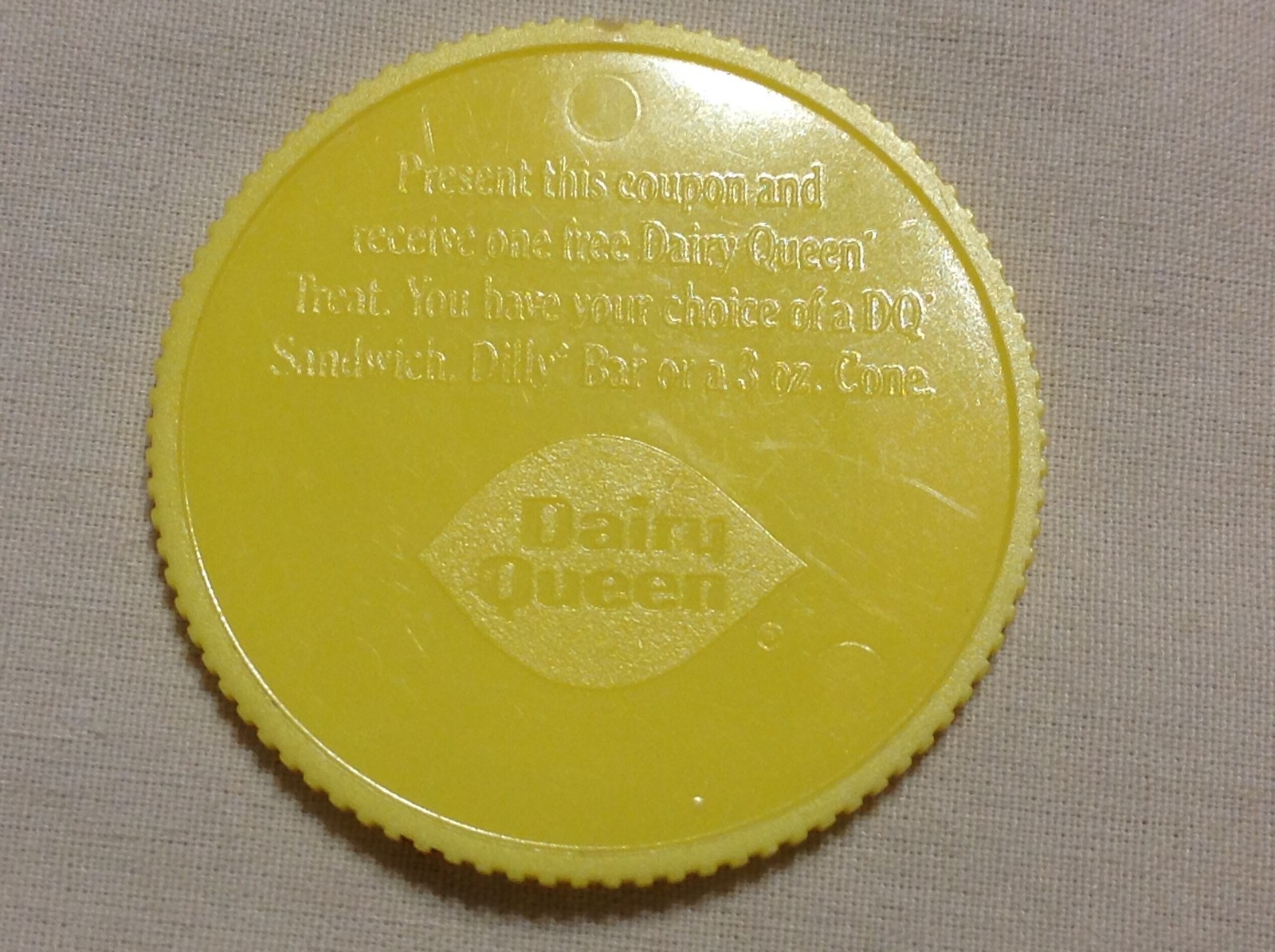 Free Dairy Queen Treat Plastic Tokens Coins Coupon 7 Pink 2 Yellow eBay