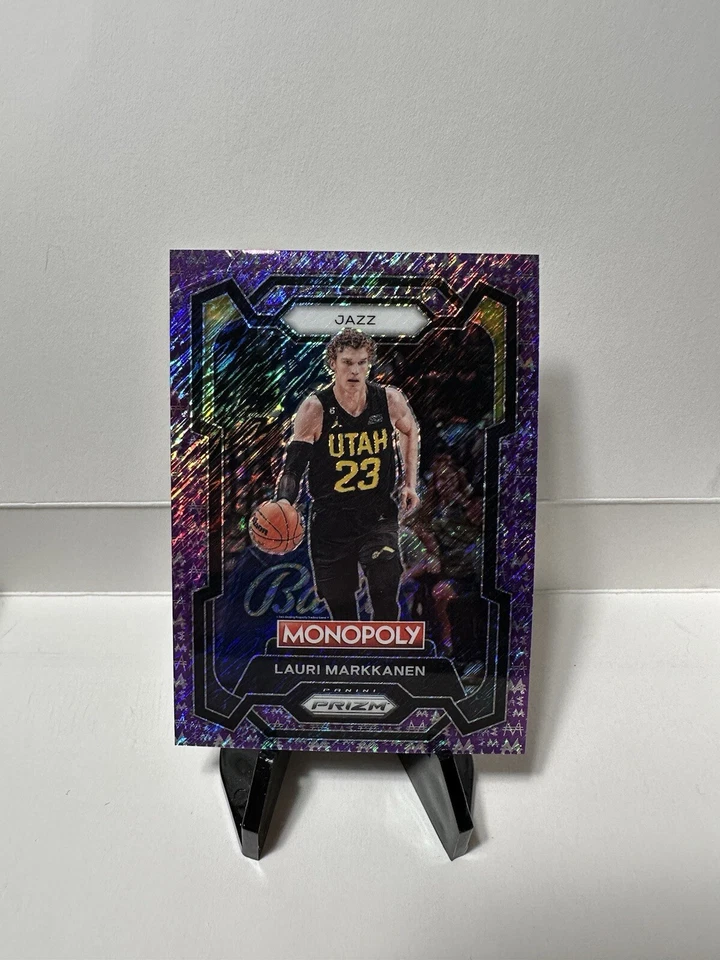 2023-24 Prizm Monopoly Lauri Markkanen Purple Millionaire Shimmer # 2/50 Jazz - Image 2 of 4