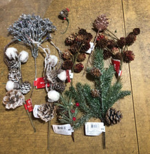 Pine Cone Pick Lot of 7 Assortment Floral Wreath Decoration Christmas Decor