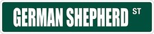  Aluminum German Shepherd 4" x 18" Metal Novelty Street Sign SS 1532
