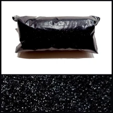 Black Glitter, Fine .015", Intense Black, Solvent Resistant Poly, Epoxy Safe