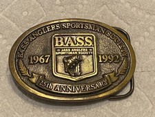 Bass Anglers Sportsman Society 1967 - 1992 25th Anniversary Belt Buckle
