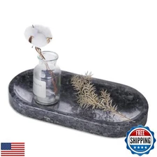 Koville Norwegian Natural Granite Bathroom Tray, 12"x6" Vanity Sink Tray for 