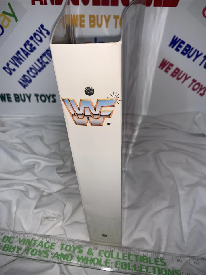 Carpeta de anillas vintage 1989 WWF jardineras salvavidas compañía Hulk Hogan Foto 3 de 4