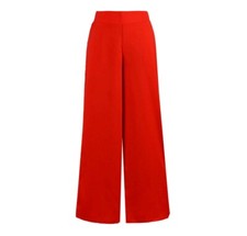 Women  s Red High Waisted Trousers Pants With Pockets Retail 238 NWT