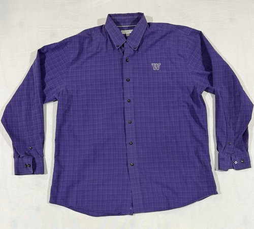 Washington Huskies Shirt Mens XL Button Down Dress Cutter & Buck Embroidered - Picture 2 of 9