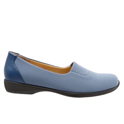 Trotters Jake T1464-433 Womens Blue Extra Wide Mesh Loafer Flats Shoes 6 - Picture 2 of 8