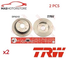 BREMSSCHEIBEN SATZ PAAR HINTEN TRW DF6312 2PCS P FÜR OPEL INSIGNIA A