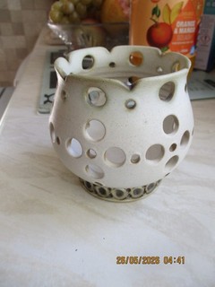 Vintage Jersey Pottery Tea Light Holder