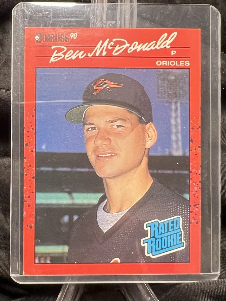 Tarjeta de novato Donruss Ben McDonald 1990 clasificación #32 doble variación error raro Foto 4 de 4