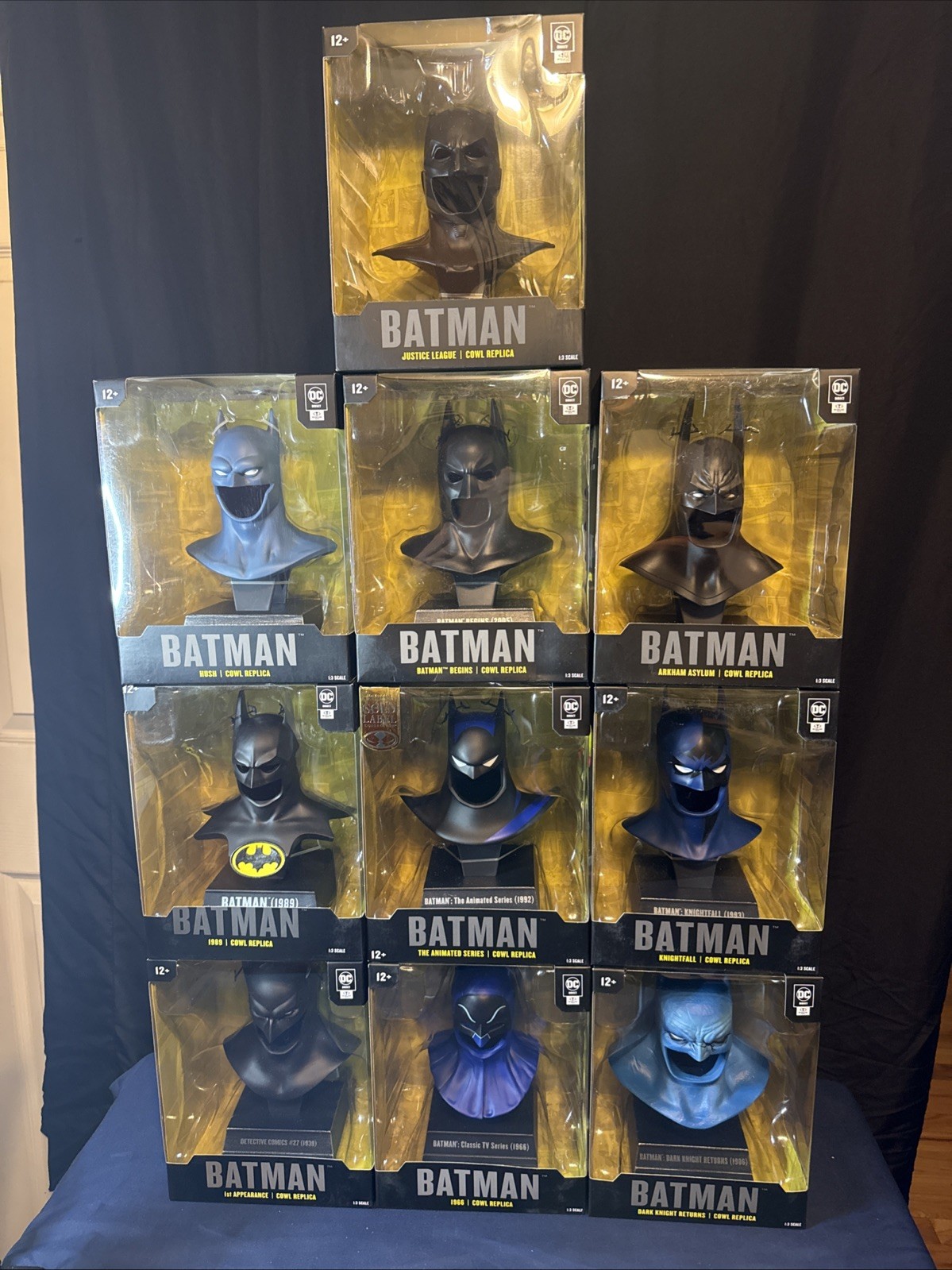 McFarlane Toys Lot of 10 Batman Cowls 1:3 Scale Figures