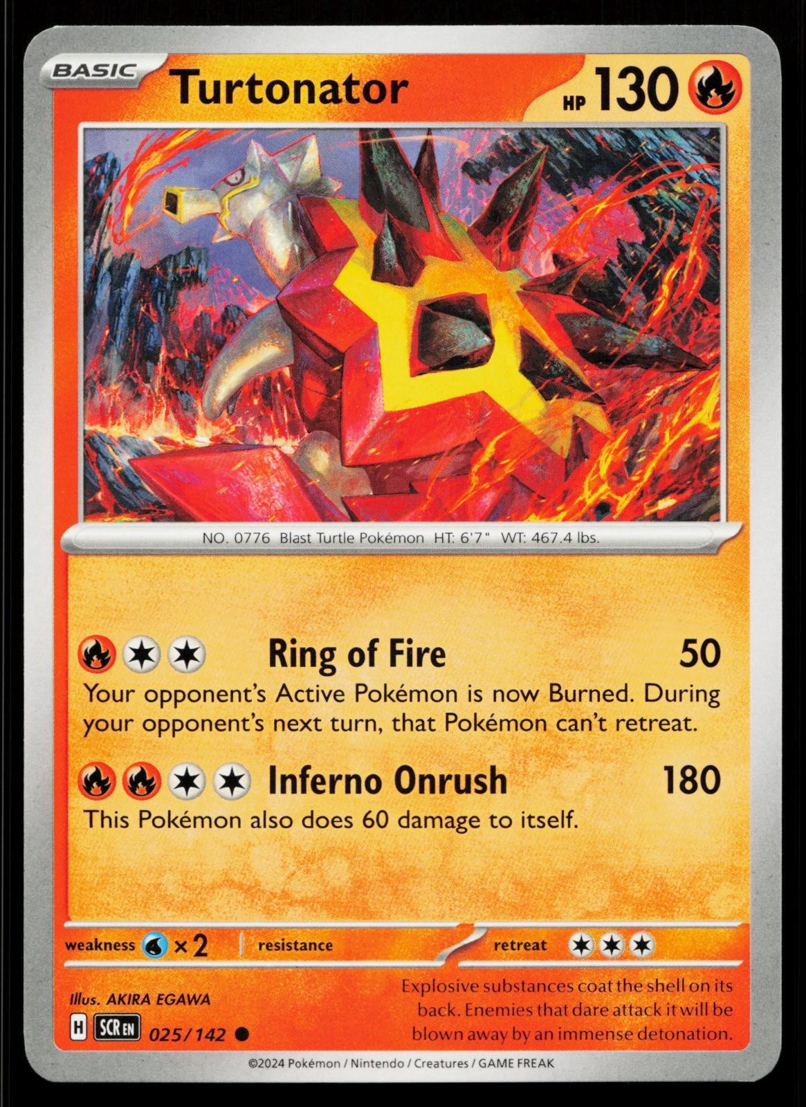 Turtonator 25/142 Stellar Crown Pokemon Near Mint