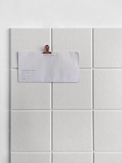 Felt Notice Board Set of 12 Home office Cork Board Warm White (4908 18)