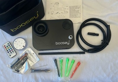Portable Hookah Acrylic Cube parts and supplies in travel case, as is..
