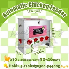 Extra-Large Chicken Feeder 85 lb with 10 No-Waste Ports Galvanized Metal Poult