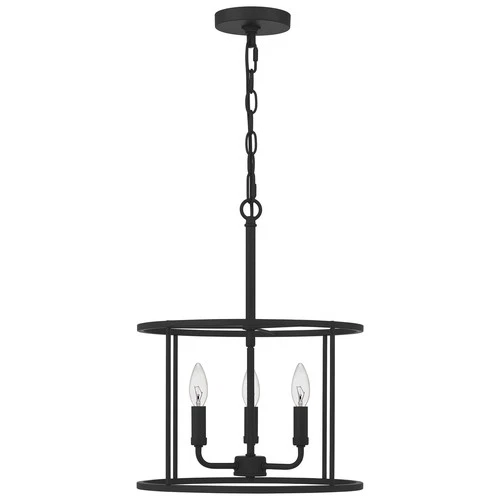 Abner 3-Light Pendant in Matte Black - Picture 2 of 7