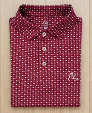 HOT Rhoback The South Carolina Go Cocks Polo Dark Red USC Logo Print Gameday Top