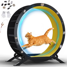 Cat Wheels, Large Cat Exercise Wheel for Indoor Cats, 40"Diameter Cat Treadmill