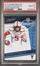😱2017 Panini Prestige Patrick Mahomes Draft Big Board PSA 10💎 RC Chiefs😱