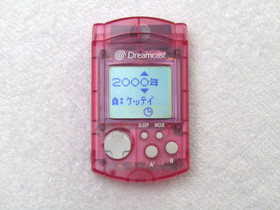 Official Sega Dreamcast Passion Pink VMU Visual Memory Unit /w Cap HKT-7000 JP