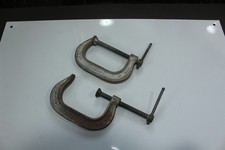 Vintage Adjustable C Clamps Set of 2 #1430 Made in USA 3-1/4 - 3"