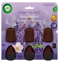Air Wick Essential Mist Refill 3 Count, Lavender & Almond Blossom, Natural Essen