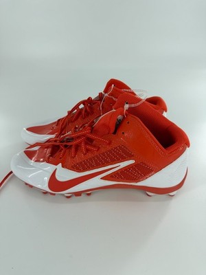 Nike Alpha Pro TD Mid Football Cleats Style 579636-181 Size 13 Orange White New