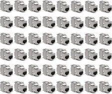 48x Keystone Modul CAT 6A Kabel 10 Gbit/s ges...
