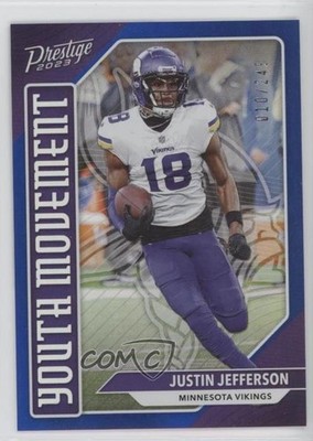 2023 Panini Prestige Youth Movement Xtra Points Blue 10/249 Justin Jefferson fm0