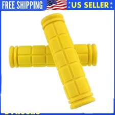 Yellow 1 Pair Bicycle Handlebar Grips Cover Pit Bike Motocross Rubber Hand Grips