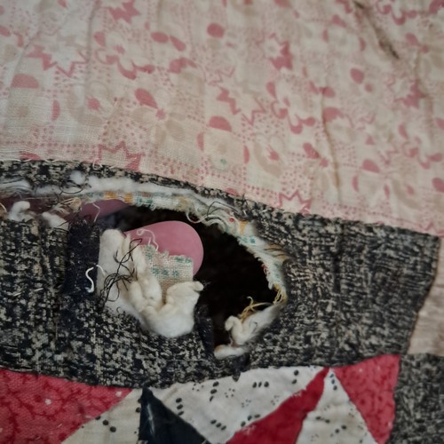 Cutter Quilt Vintage Stars Ohio Iowa 8 Point Upcycle Craft Prop Damage READ - Picture 12 of 23