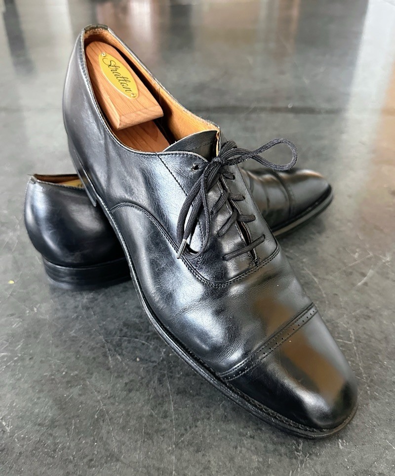 (黒 )Church's custom grade Church's Custom Grade Delegate Cap-Toe Oxford Black Dress Shoe
