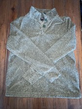 Women  s Eddie Bauer Textured Green Pullover Fleece Size xs