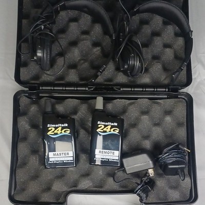 Eartec Simultalk 24G Full Duplex Wireless Portable System Black Units Headsets