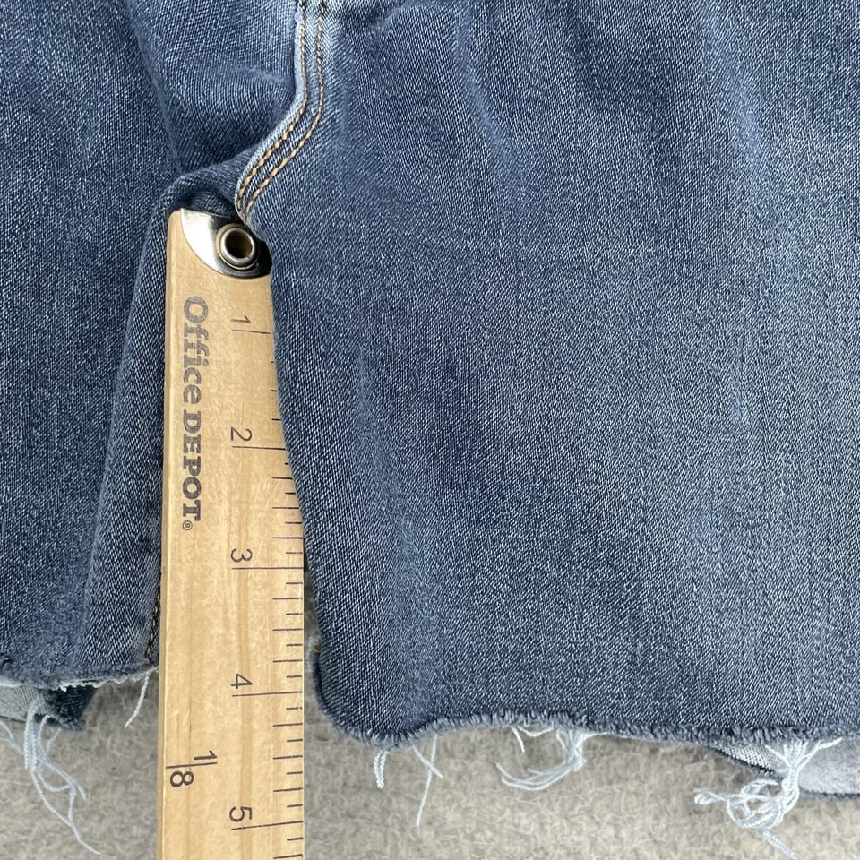 Pantalones Cortos Vanity Jean Mujer 34* Crudo Corto Delgado Y2K Rodeo Daisy Dukes Preppy Años 90 Chic Foto 3 de 4