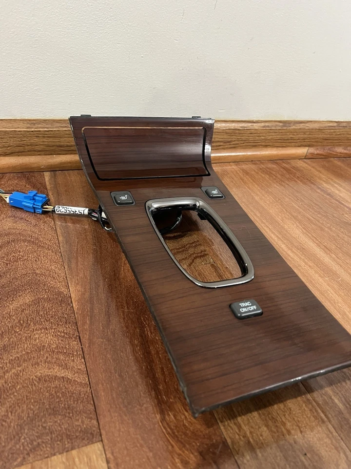 Placa de cambio de palanca de cambios Cadillac Seville 98-04 bisel consola madera grano OEM Foto 2 de 4