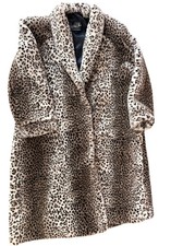 Vtg Long Faux Fur Coat By Ultra Furs Made In USA Large