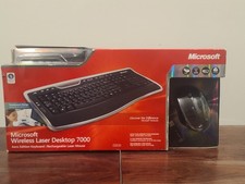 Microsoft Wireless Laser Desktop 7000 included mouse, keyboard, usb receiver 
