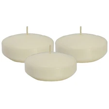 Unscented Floating Candles | Large 3 Inch Fits In 3 Inch Vase And Above | Ivory